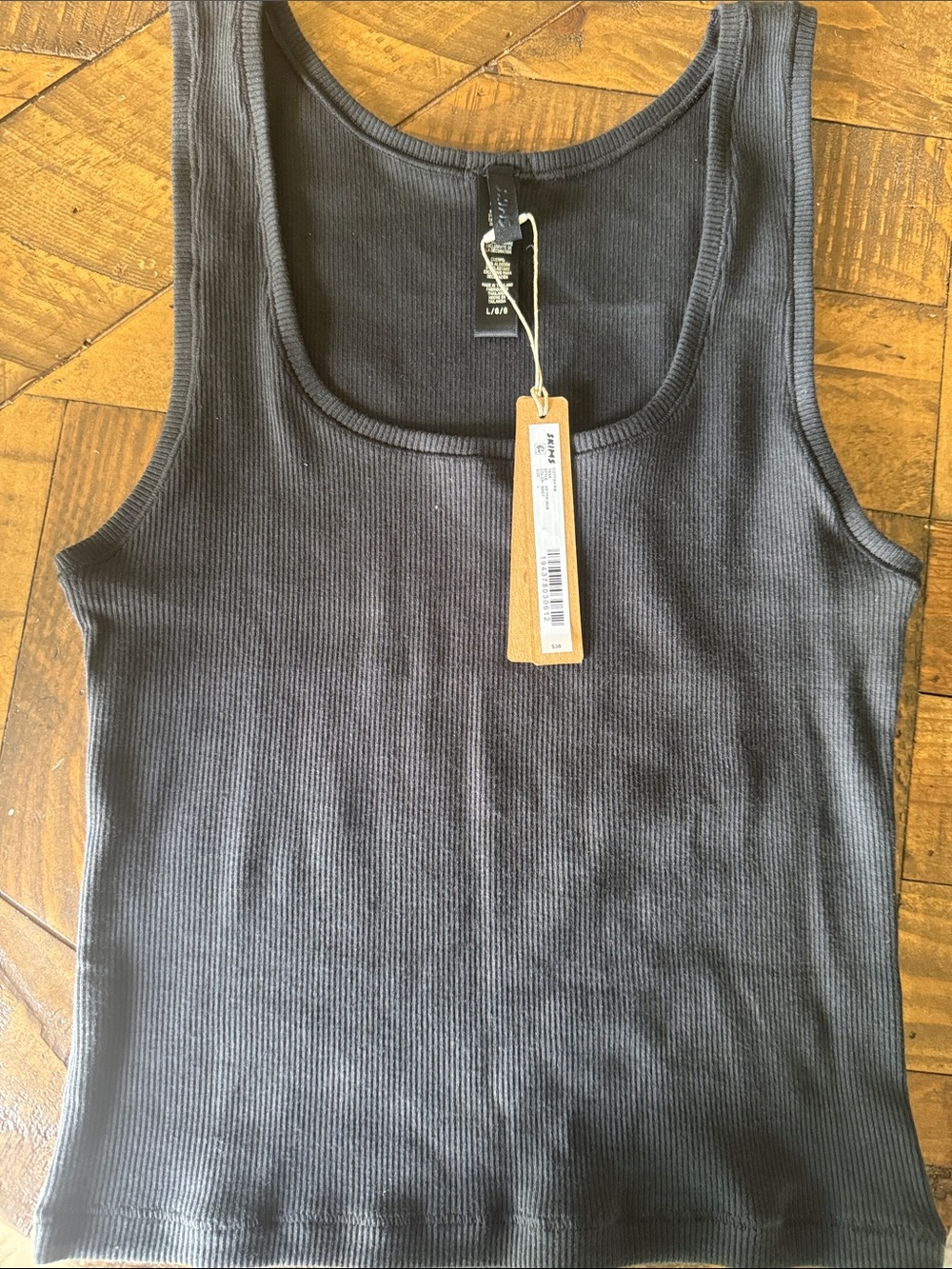 NWT SKIMS Ribbed Tank Top - Black -